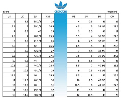 maat 55 adidas|Shoe Size Conversion Chart .